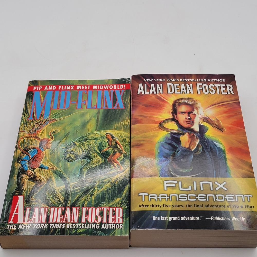 Alan Dean Foster Mid-Flinx Flinx Transcendent Paperback Pip & Flinx Lot Good